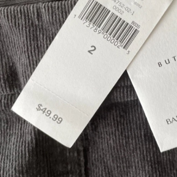 Banana Republic Factory Dark Grey Corduroy Skirt Size 2 - Picture 8 of 8